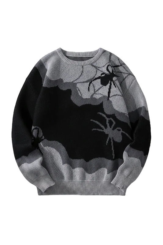 Spider Jacquard Knit Sweater 001