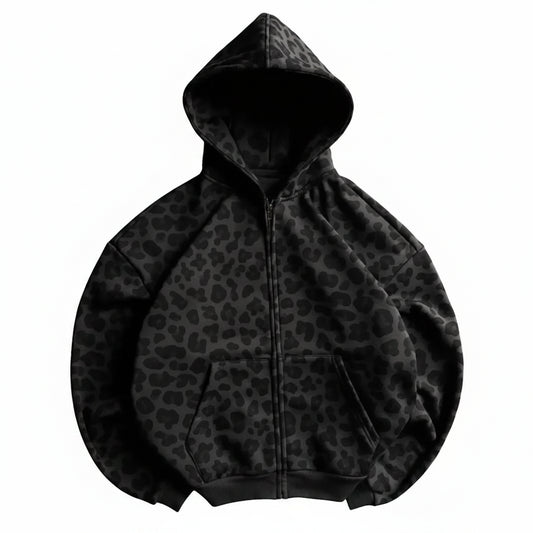 Nocturnal Leopard Zip-Up 055