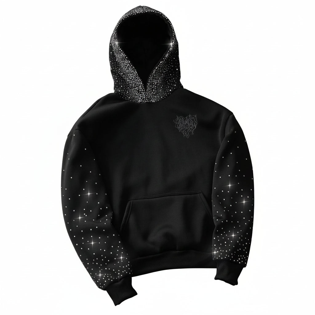 Rhinestone "Web" Hoodie 117